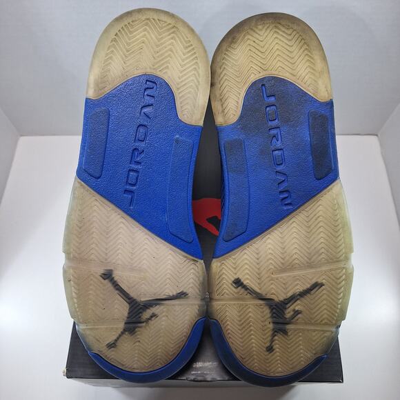 Air Jordan 5 Retro Mens 12 Blue Suede 136027-401 Basketball Shoes Sneakers